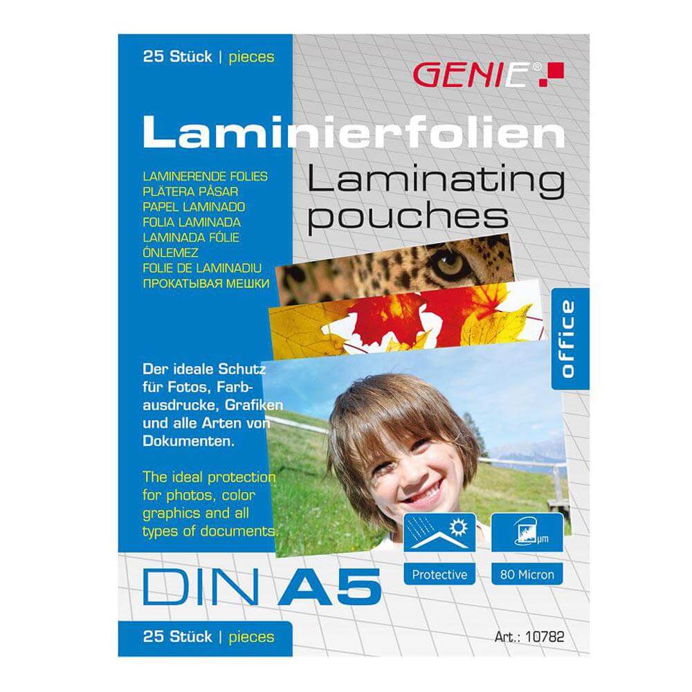 Genie A5 Laminating Pouches 25 Pack